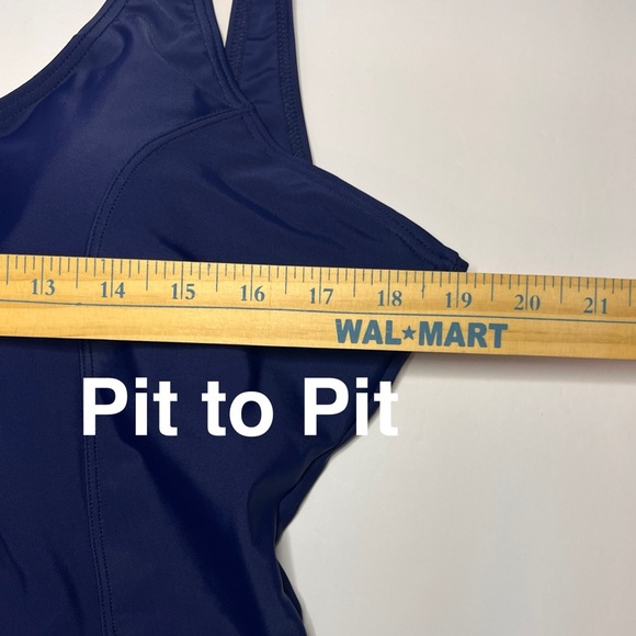 Blue and Pink One Piece Swimsuit with Nautical Lace-Up NWOT - Picture 7 of 7